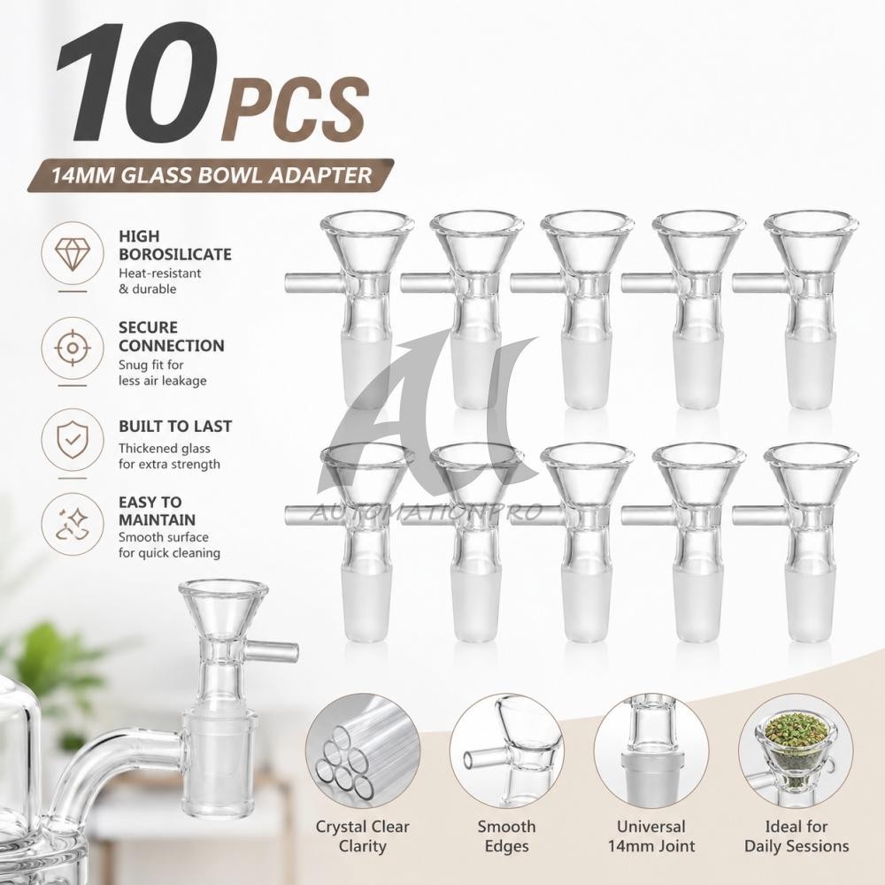 (10 PACK) 14MM Male Glass Bowl For Water Tobacco Pipe Bong Replacement Head USA