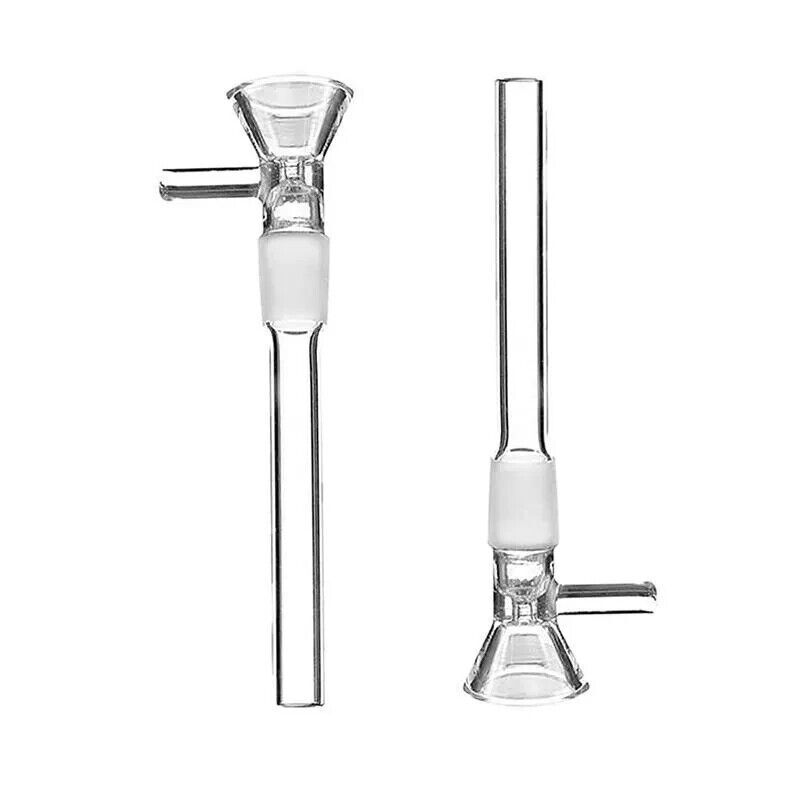 5x 4″ Hookah Water Pipe Glass Bong Down Stem Downstem 14mm Male Bowl Piece