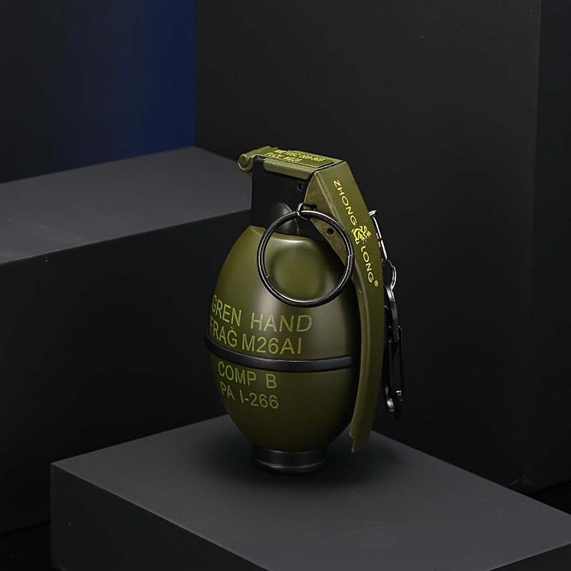 Grenade Shaped Windproof Lighter Series Refillable Military-without butane gas