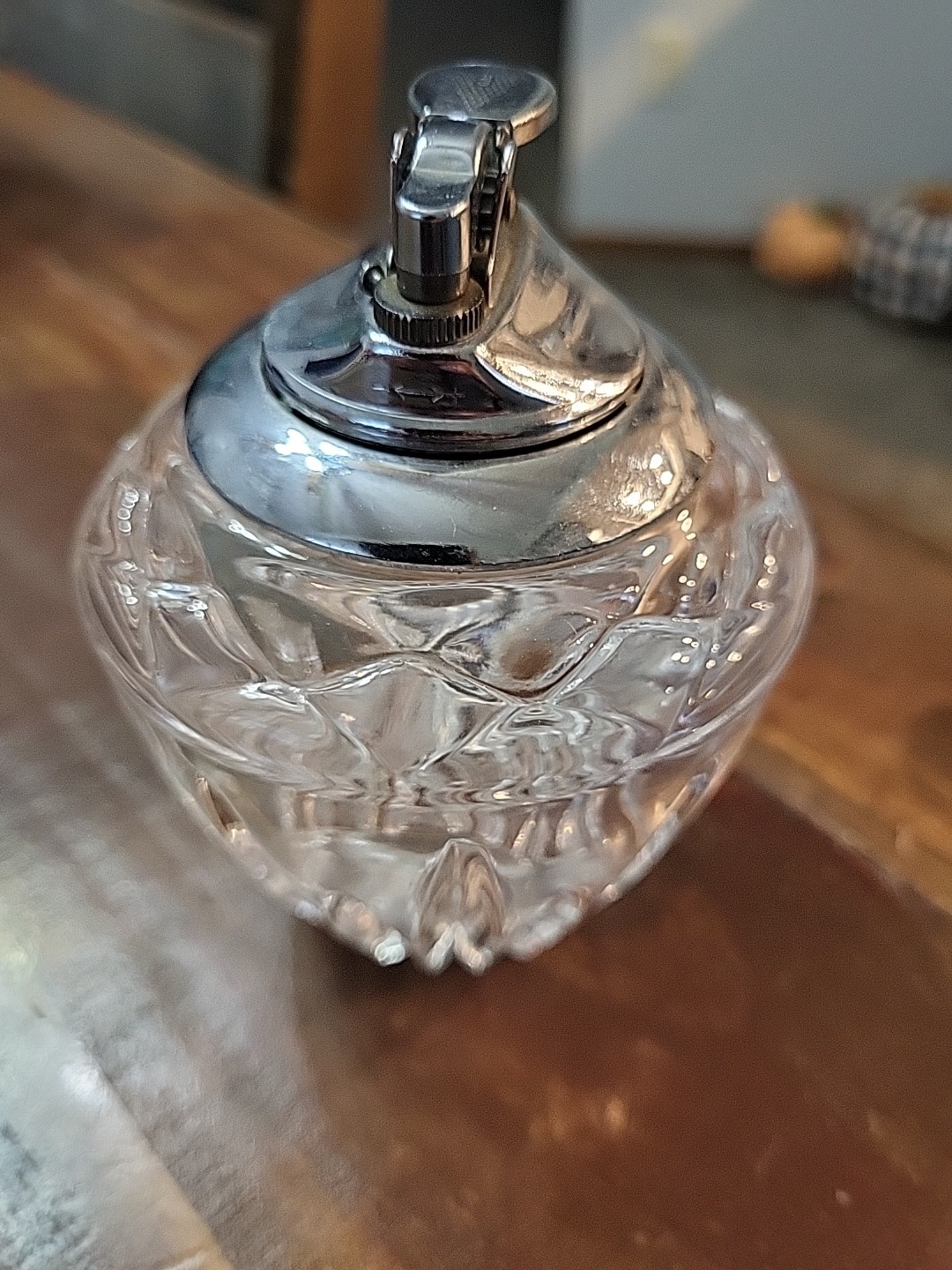 Crystal table lighter vintage lead crystal Princess House 4.5″ tall
