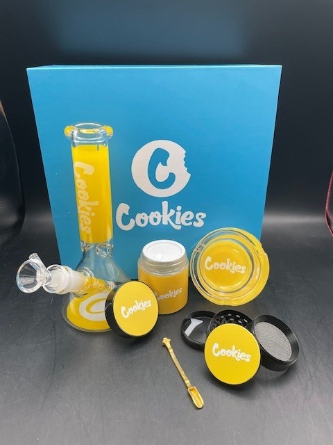 8″ Cookies Beaker Set Water Bong Bowl Hookah Tobacco Collector Set