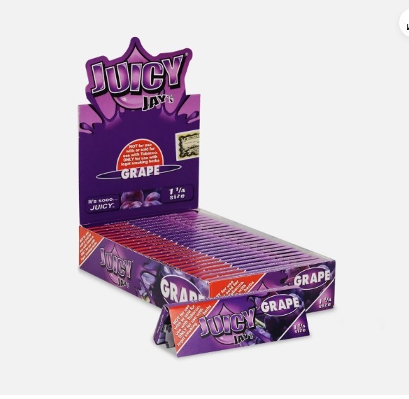 Juicy Jay’s Grape Flavored Rolling Papers 1 1/4 Box of 24
