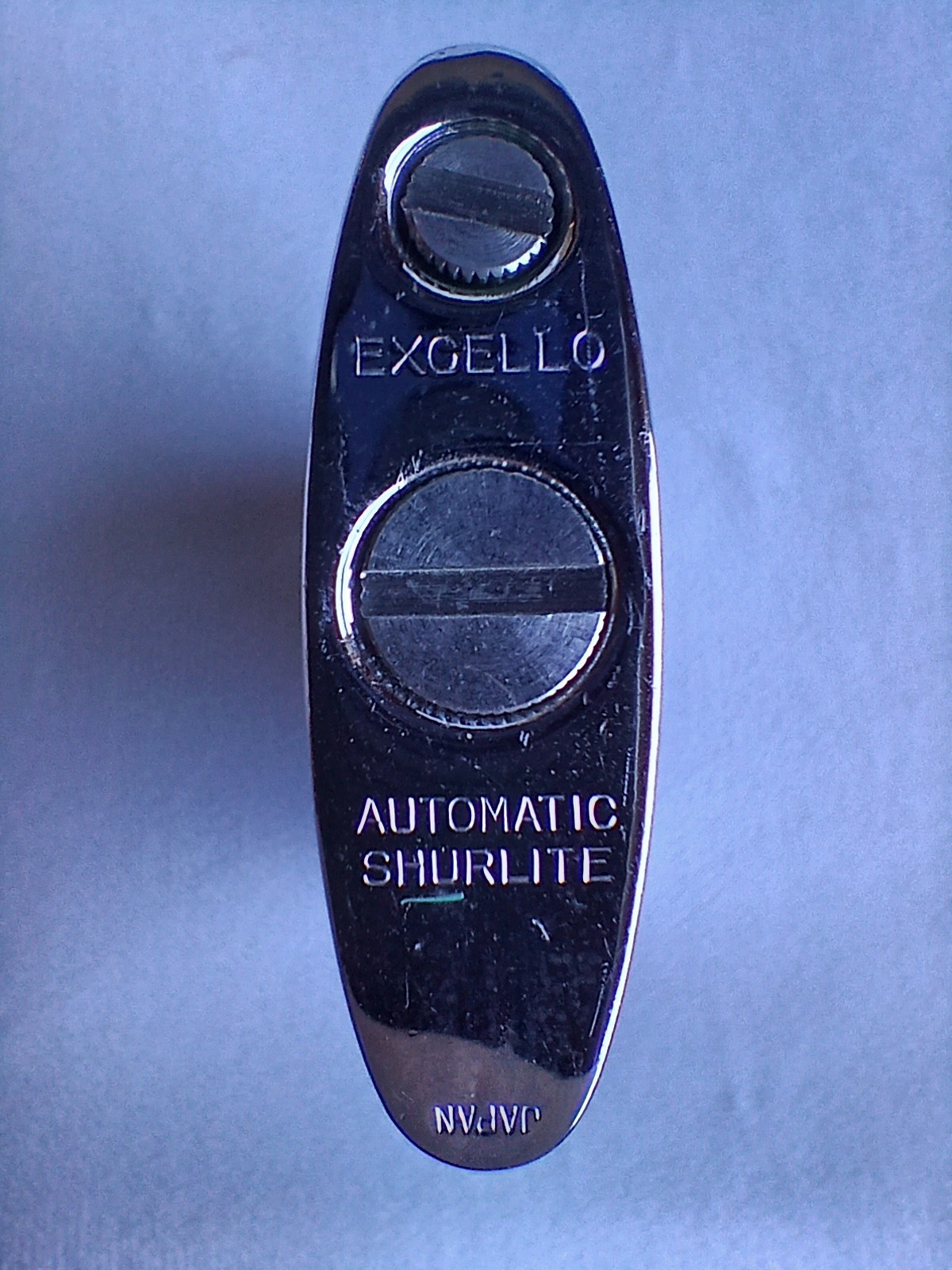 Vintage Excello Automatic Shurlite Pocket Lighter Japan Black Enamel NOS Boxed