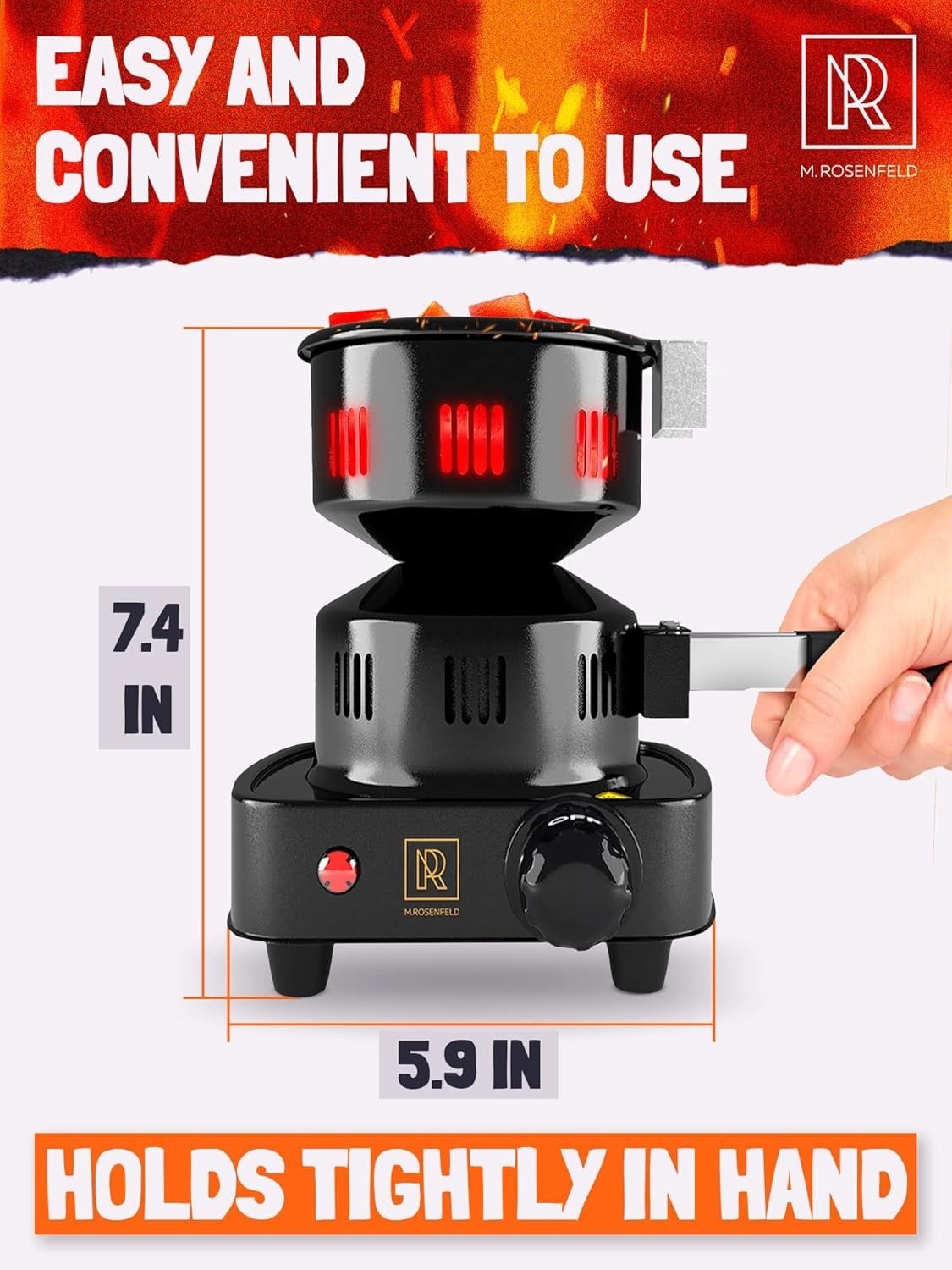 Hookah Coal Burner Electric Stove Portable Indoor Outdoor Coals Tongs