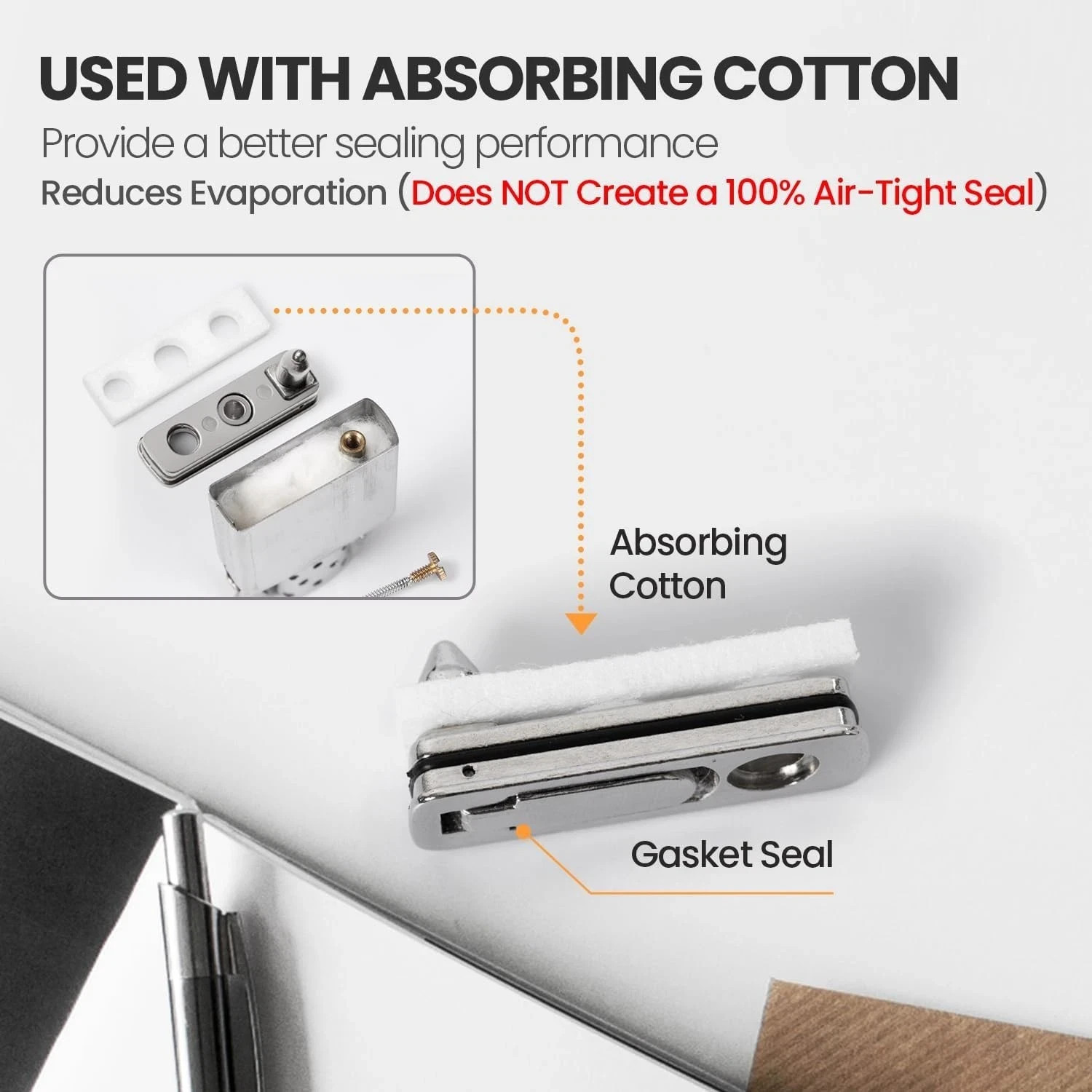 Multi-Sided Metal Gasket Seal for Zippo Lighters – Anti-Evaporation Accessories