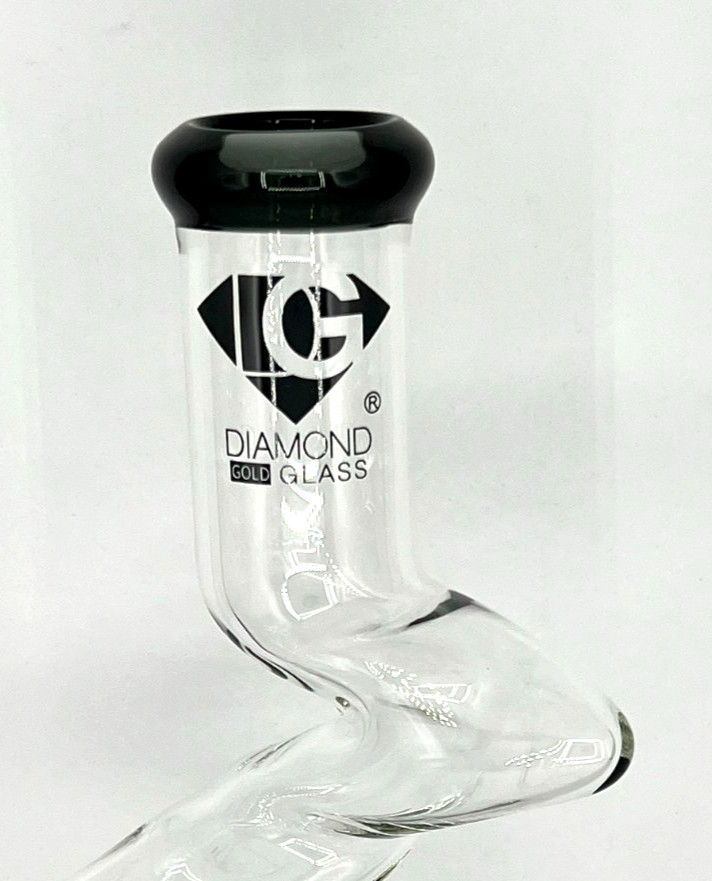 10″ DIAMOND GLASS ZONG ZIG ZAG BEAKER BONG PIPE BOROSILICATE THICK GLASS-2 GIFTS