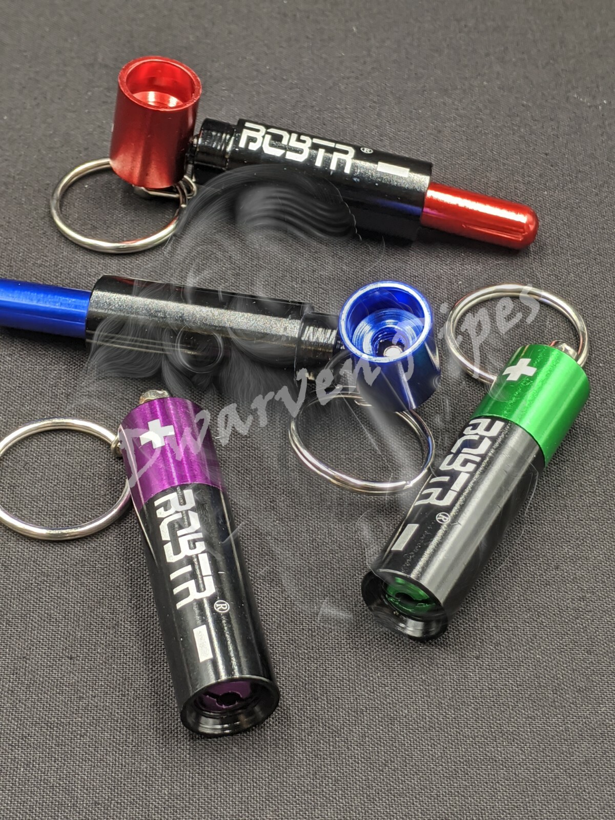 3″ Metal Tobacco Smoking Pipe Portable Keychain Battery Style