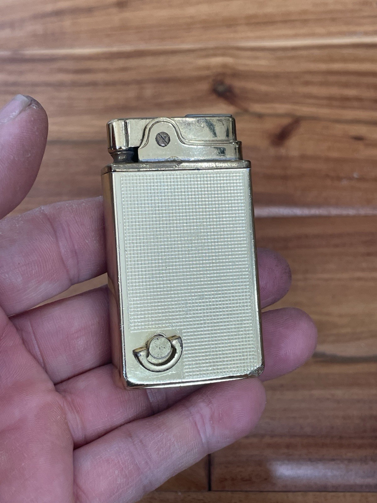 Vintage Gold Plated Crown Pocket Lighter with Music Box Working Condition