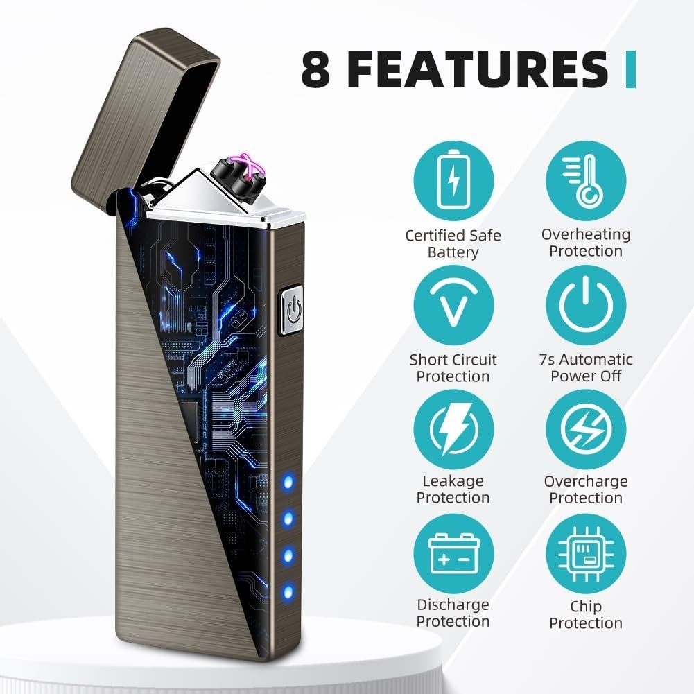 Durable Electric Lighter with Battery Indicator – Ideal for Camping & Gifting