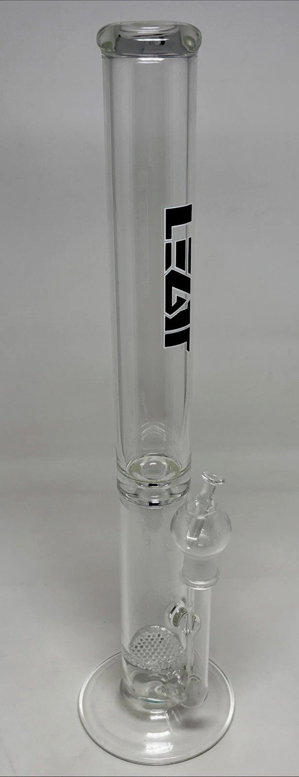 Vintage 19 In LEGIT Glass Waterpipe Bong Honeycomb Cylinder Bottom Style US MADE