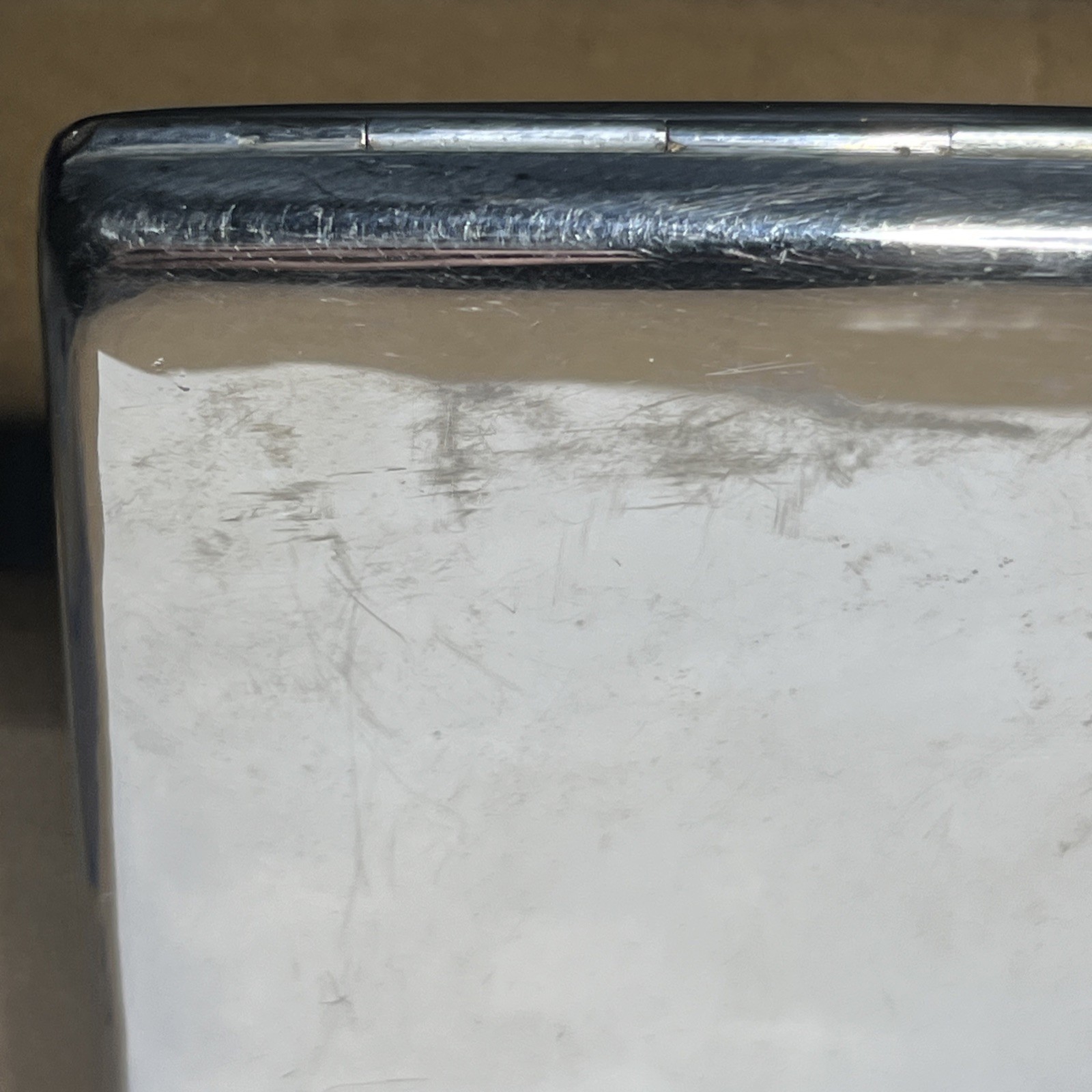 Vintage India R.R.C Map Metal Cigarette Case Holder Curved Engraved