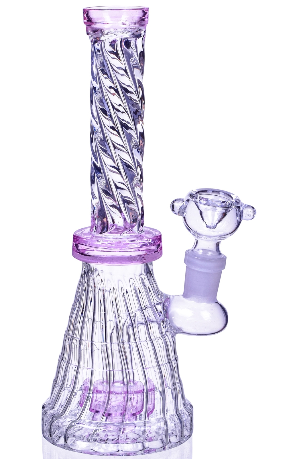 8″ SPIRAL Design MATRIX Perc Beaker GIRLY BONG CYCLONE Glass Water Pipe *USA*