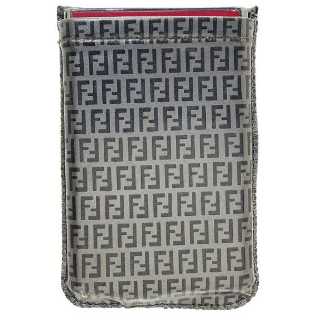 Fendi FF Cigarette Red Gunmetal Tobacco Hard Case Authentic Used Good Condition