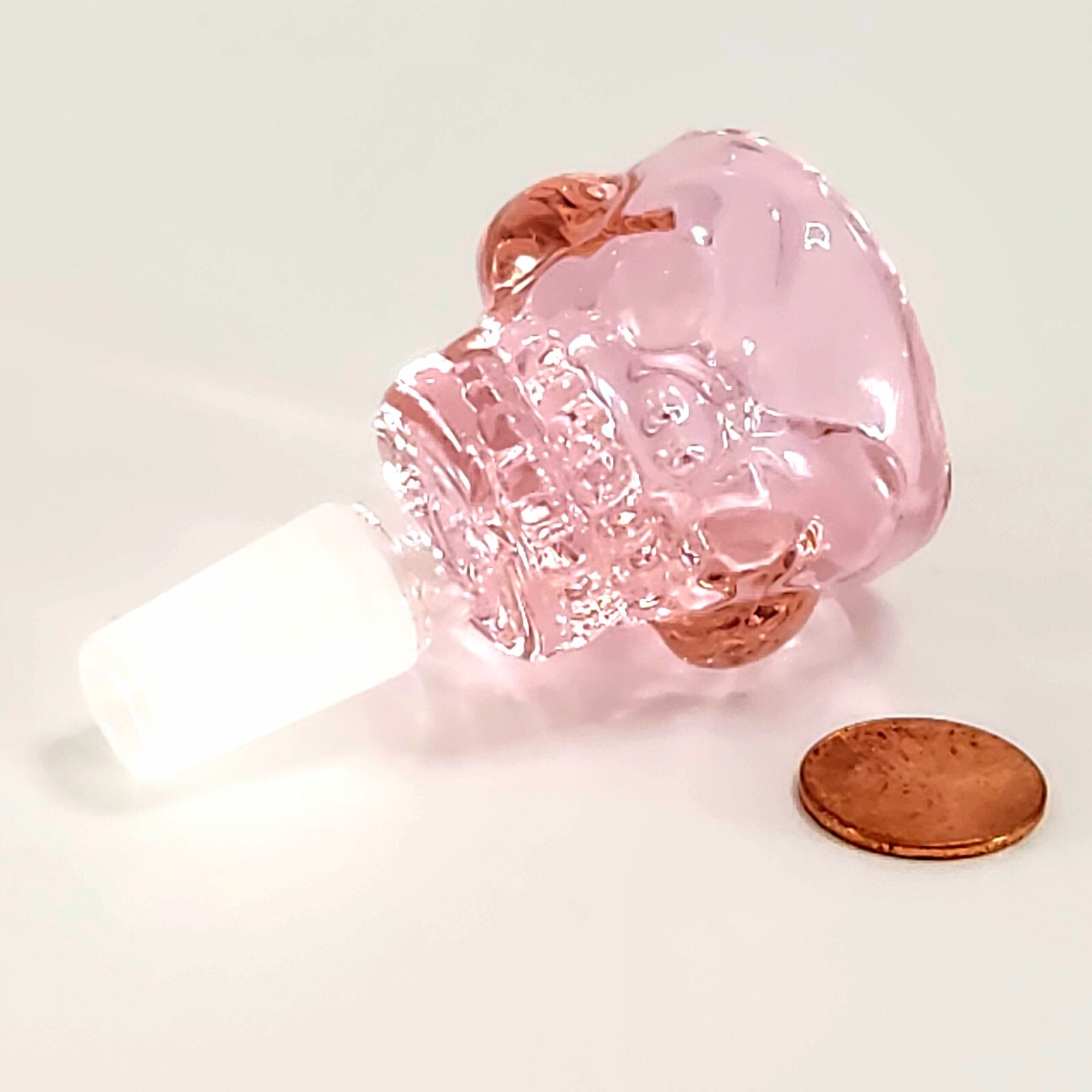14mm PINK Skull Unique Glass Replacement Head Piece Slide Hookah Bowl