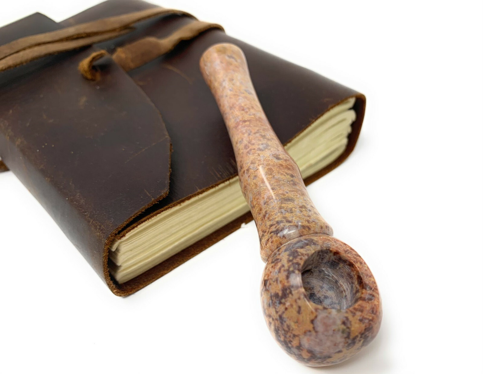 Stone Smoking Pipe Natural Stone Marble crystal wand rock tobacco Pipe 4 inch