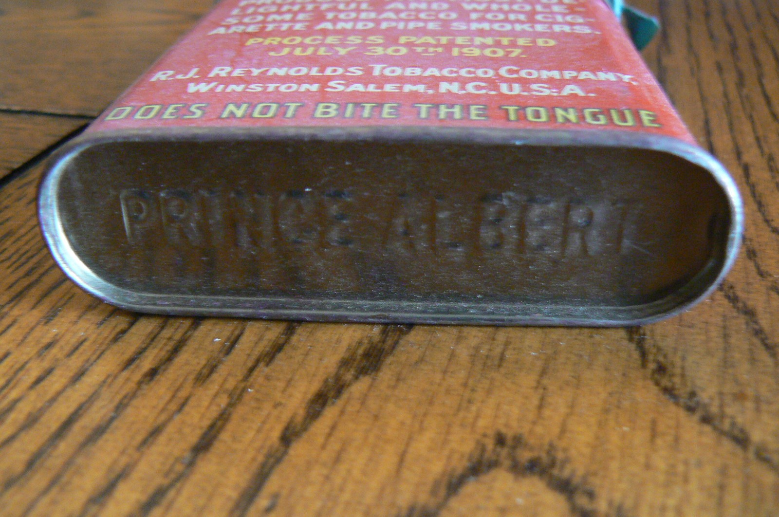 Vintage Prince Albert Tobacco Tin Tax Stamp Hinged Lid FREE US SHIP