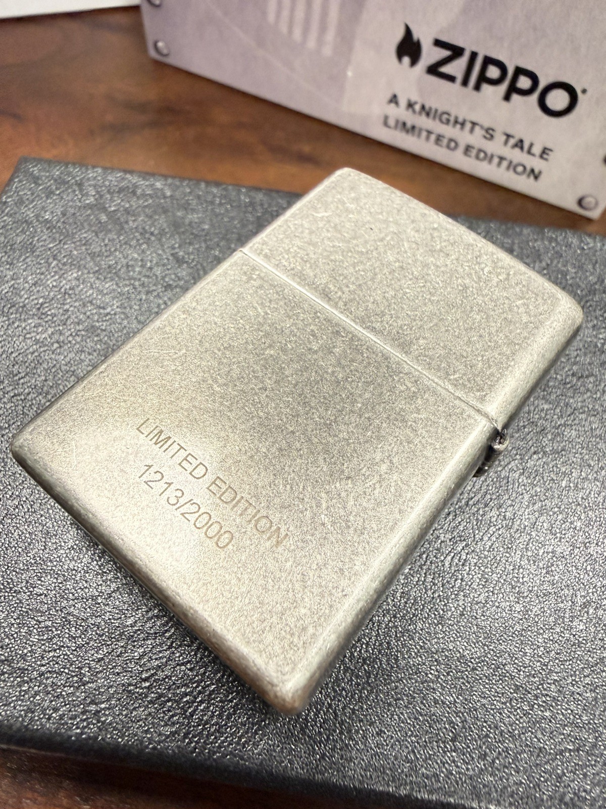 GENUINE Zippo LIMITED 2000 Lighter A KNIGHT’S TALE Antique Silver NEW IN BOX