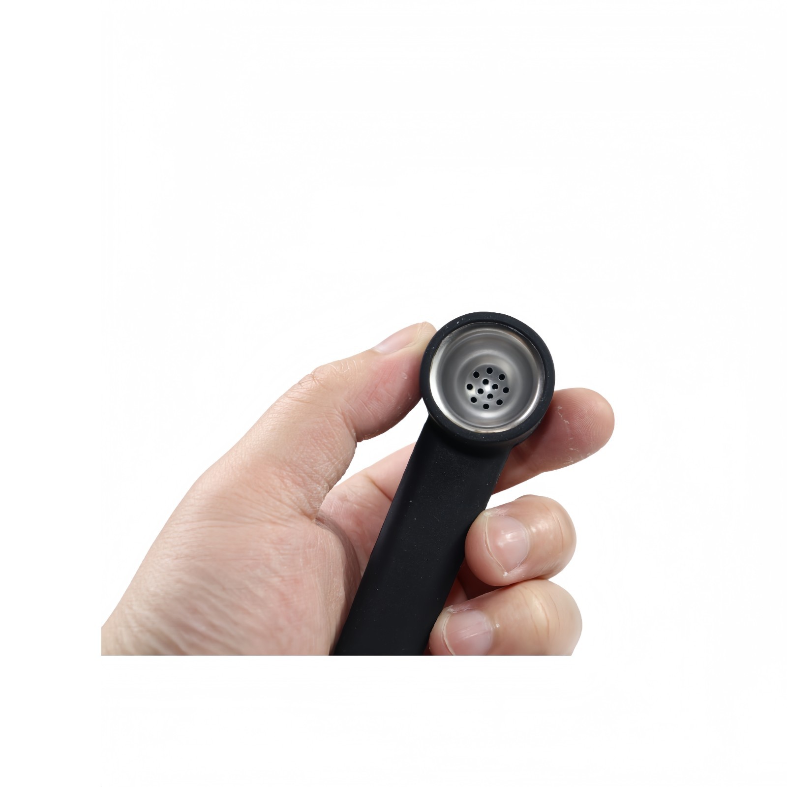 2Pack SILICONE SMOKING PIPE 3.5″ With Lid And Stainless Steel Screen Black NEW