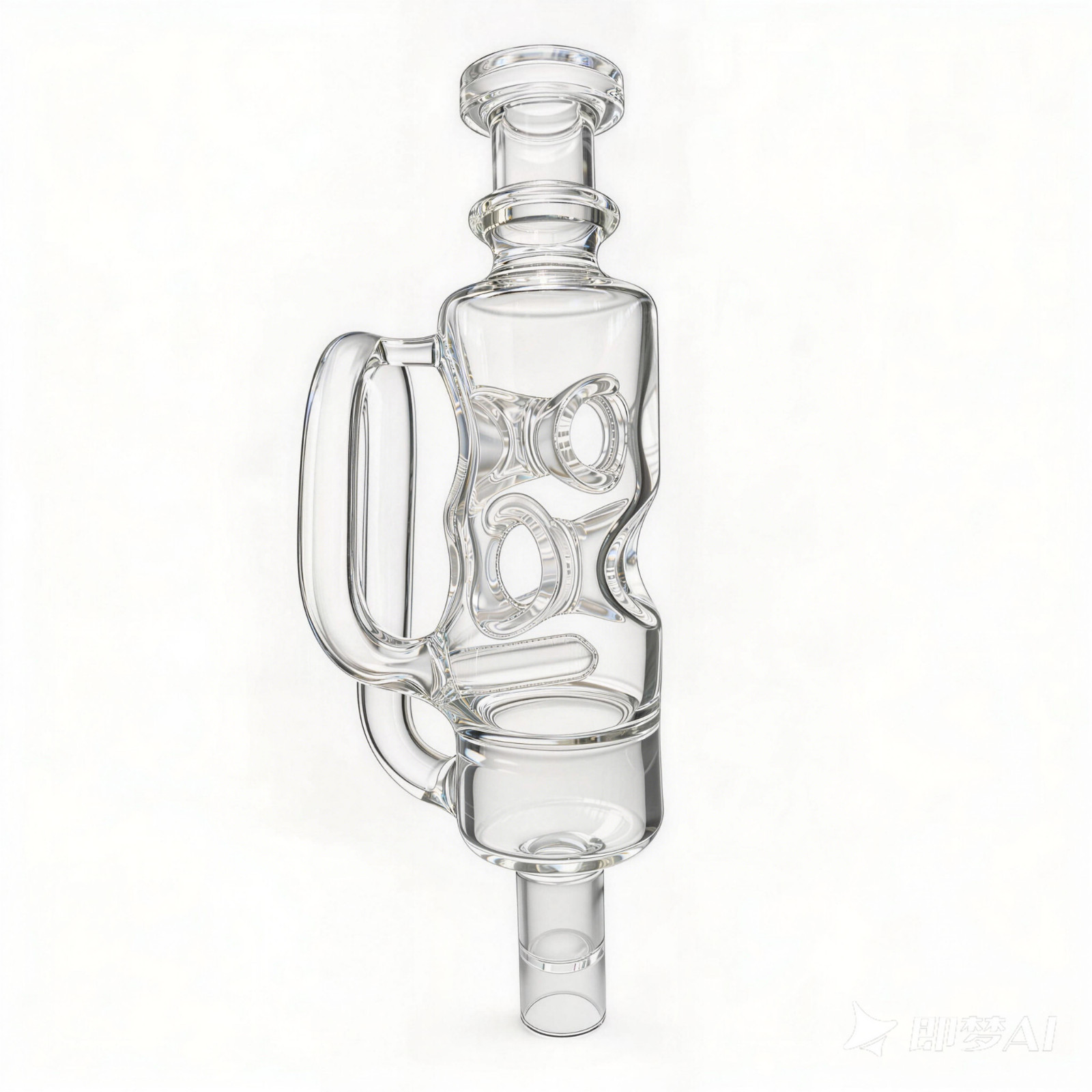 Swiss Perc Recycler glass solo 2 Stem water bubbler Pipe