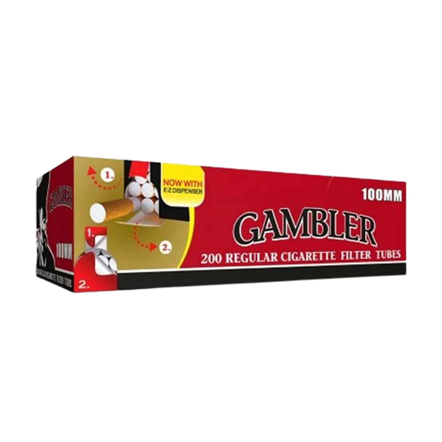 Gambler Red 100s Cigarette 200ct Tubes – 5 Boxes