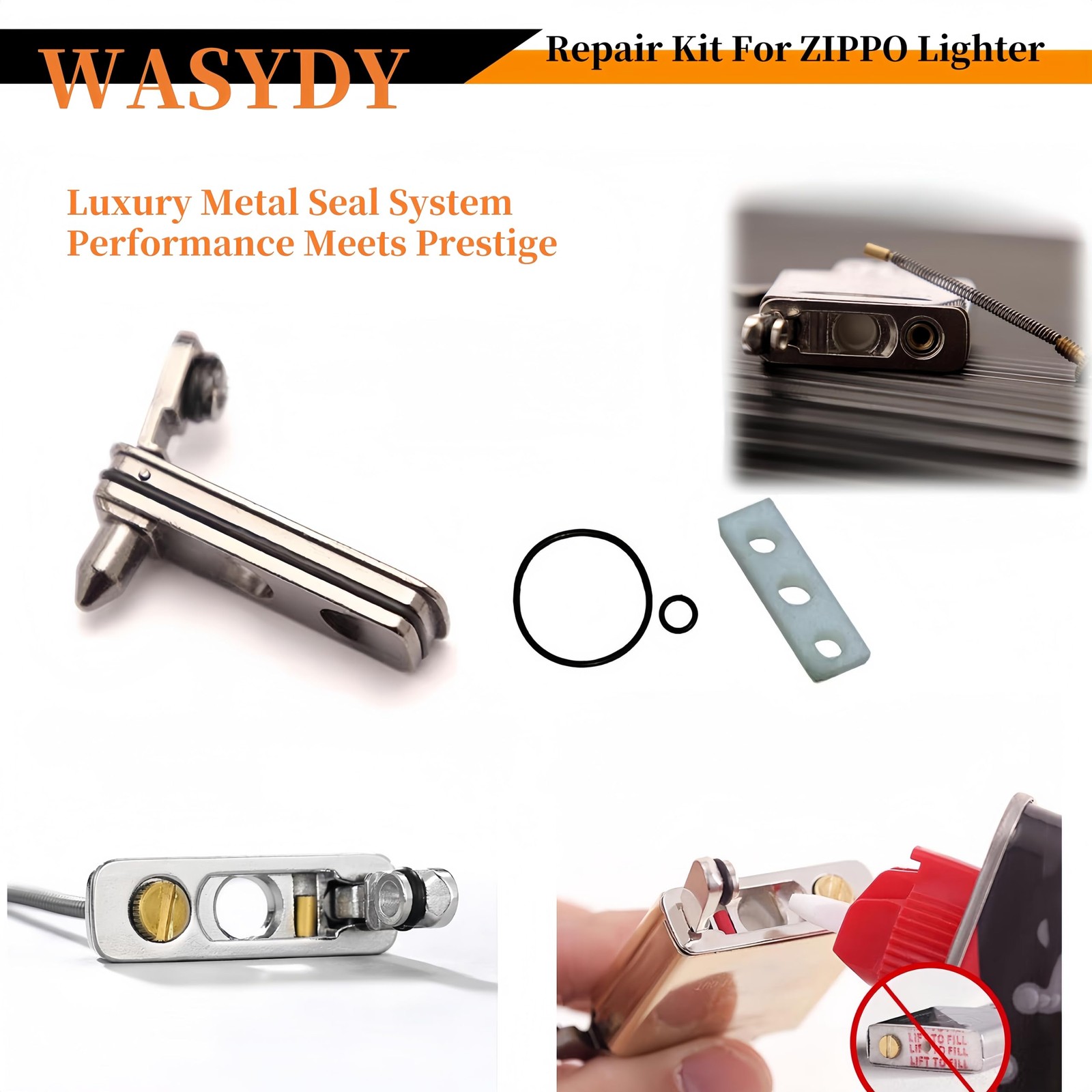 WASYDY Lighter Repair Kit,Flint Wick Set Compatible with Zippo Lighters,AntiE…