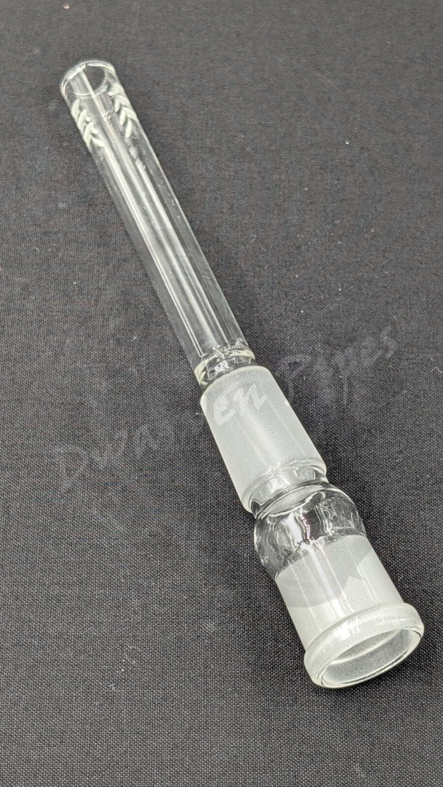 4″ 6 Cut Glass Water Pipe Downstem 18MM Male to 18MM Female Opening
