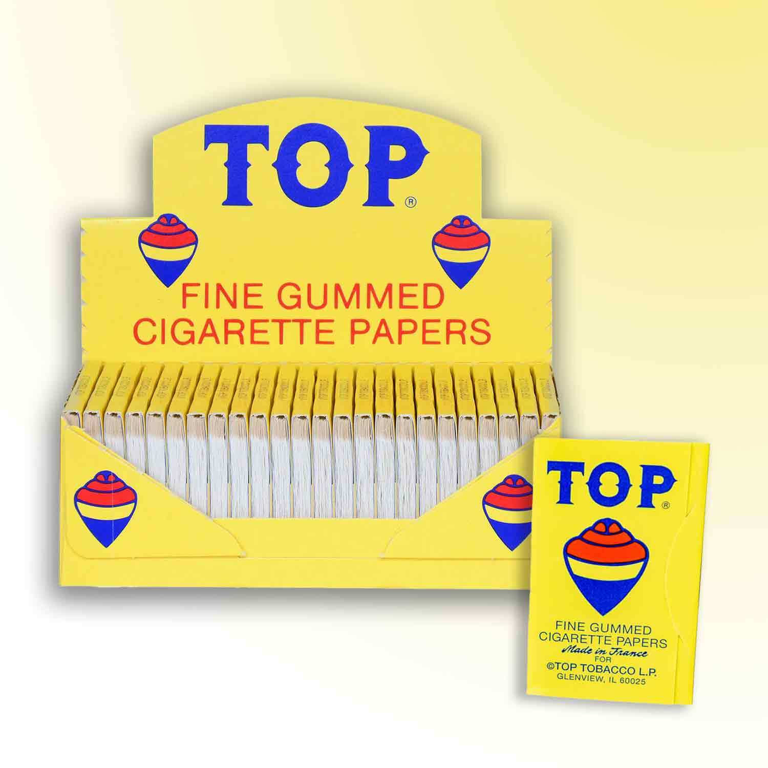 Top Rolling Papers Fine Gummed Cigarette Papers (Full Display Box – 24 Booklets)