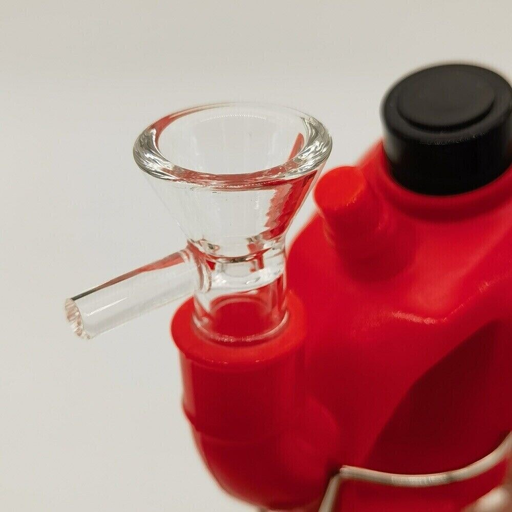 6″ Human Heart Water Smoking Pipe Glass Bong Silicone Hookah W/ Long Pipe
