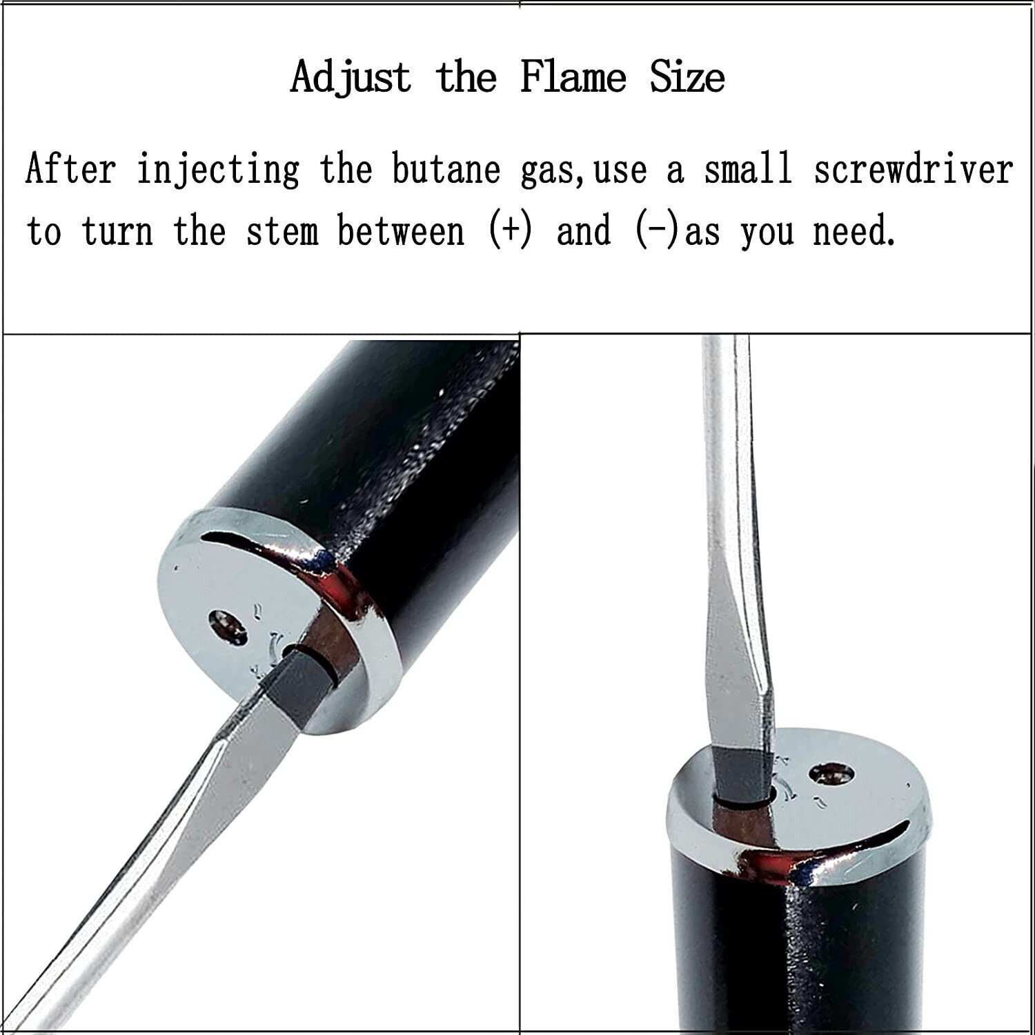 2-in-1 Windproof Click Butane Refillable Torch Lighter Click Tobacco Pipe USA