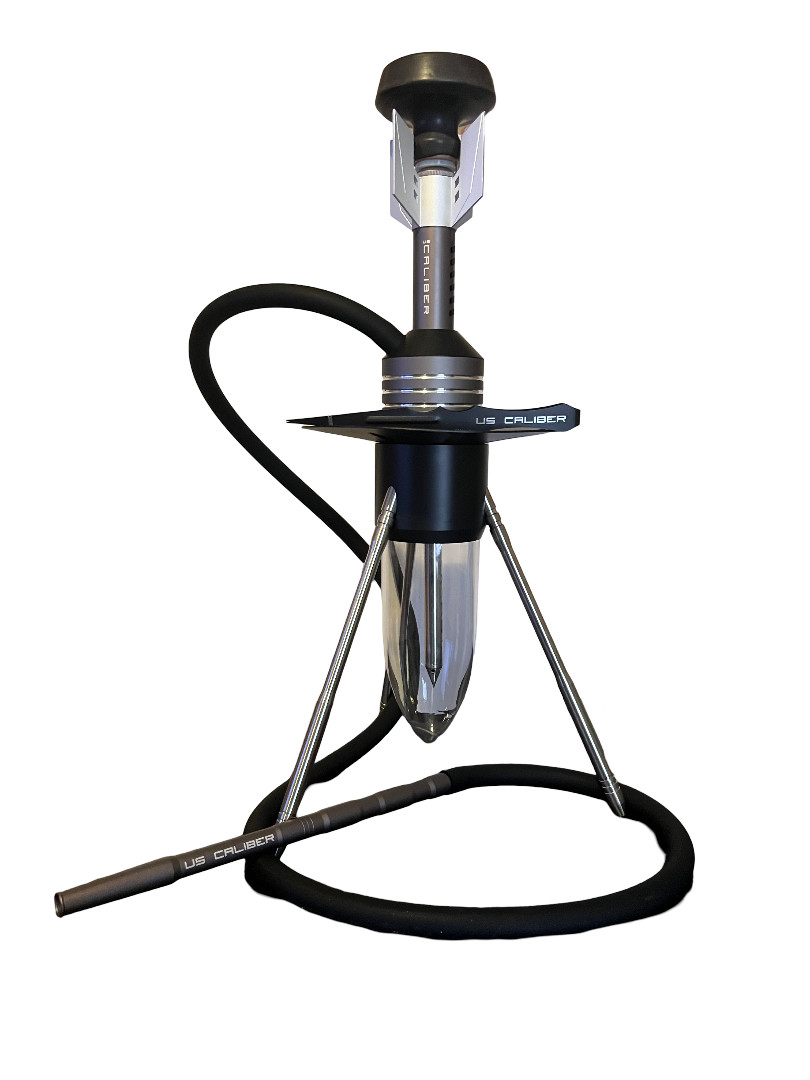 NEW GUNMETAL Caliber Bomb 20.5″ XB21 Premium Crafted High-end USA Hookah Pipe