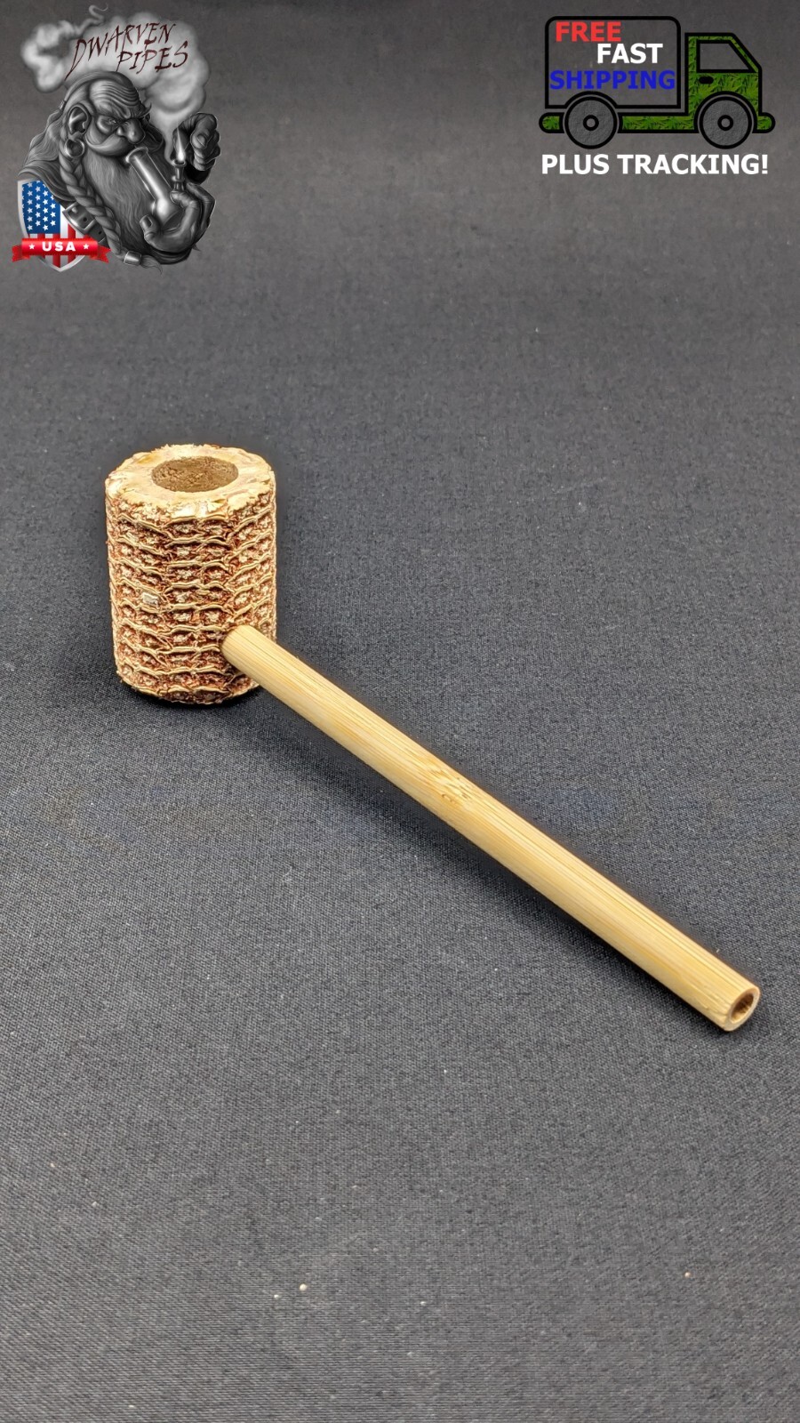 5.75″ Tobacco Smoking Classic Corn Cob Pipe with 5 Free Screens 040