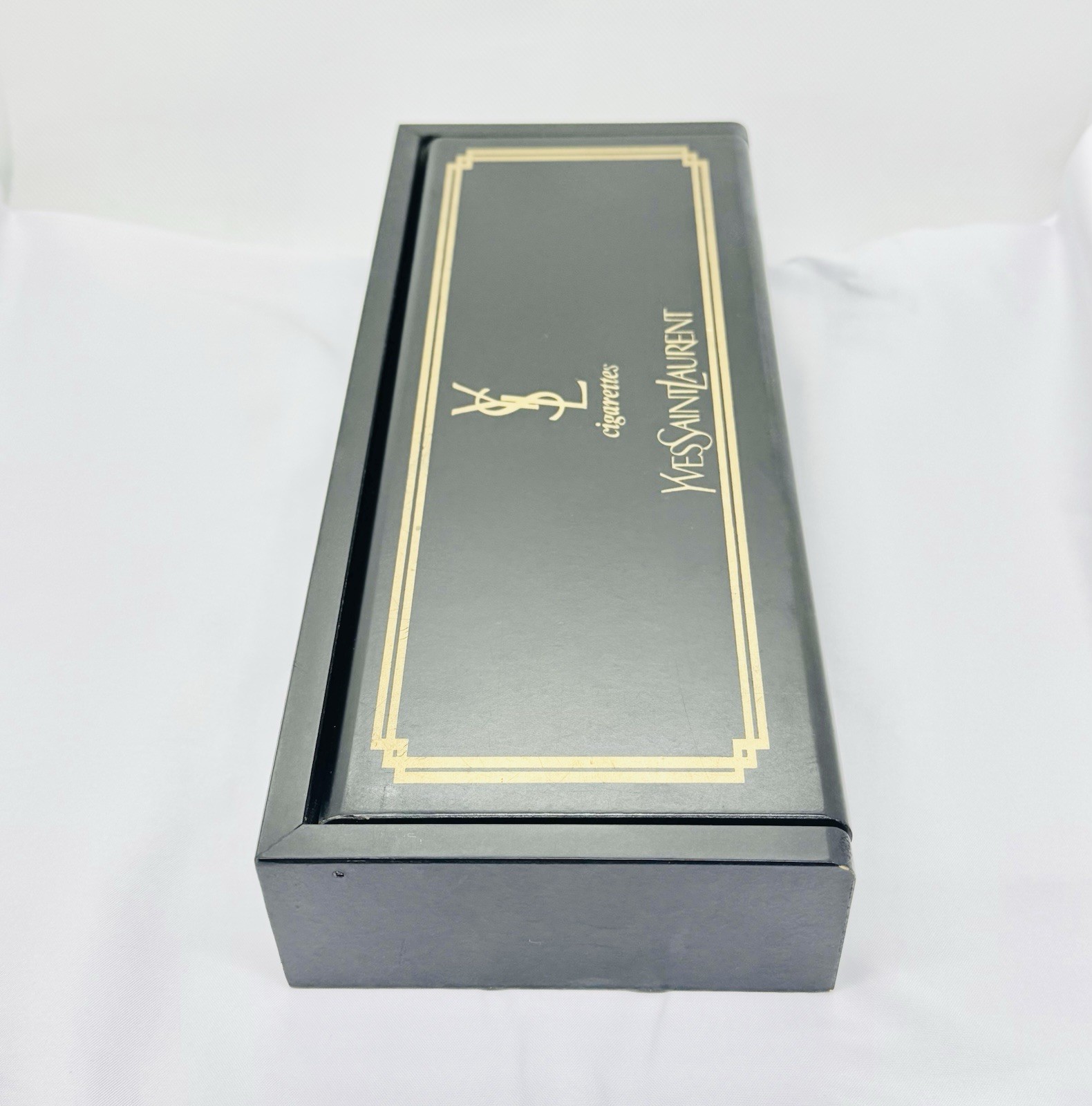 Yves Saint Laurent YSL Cigarette Case Wood Vintage
