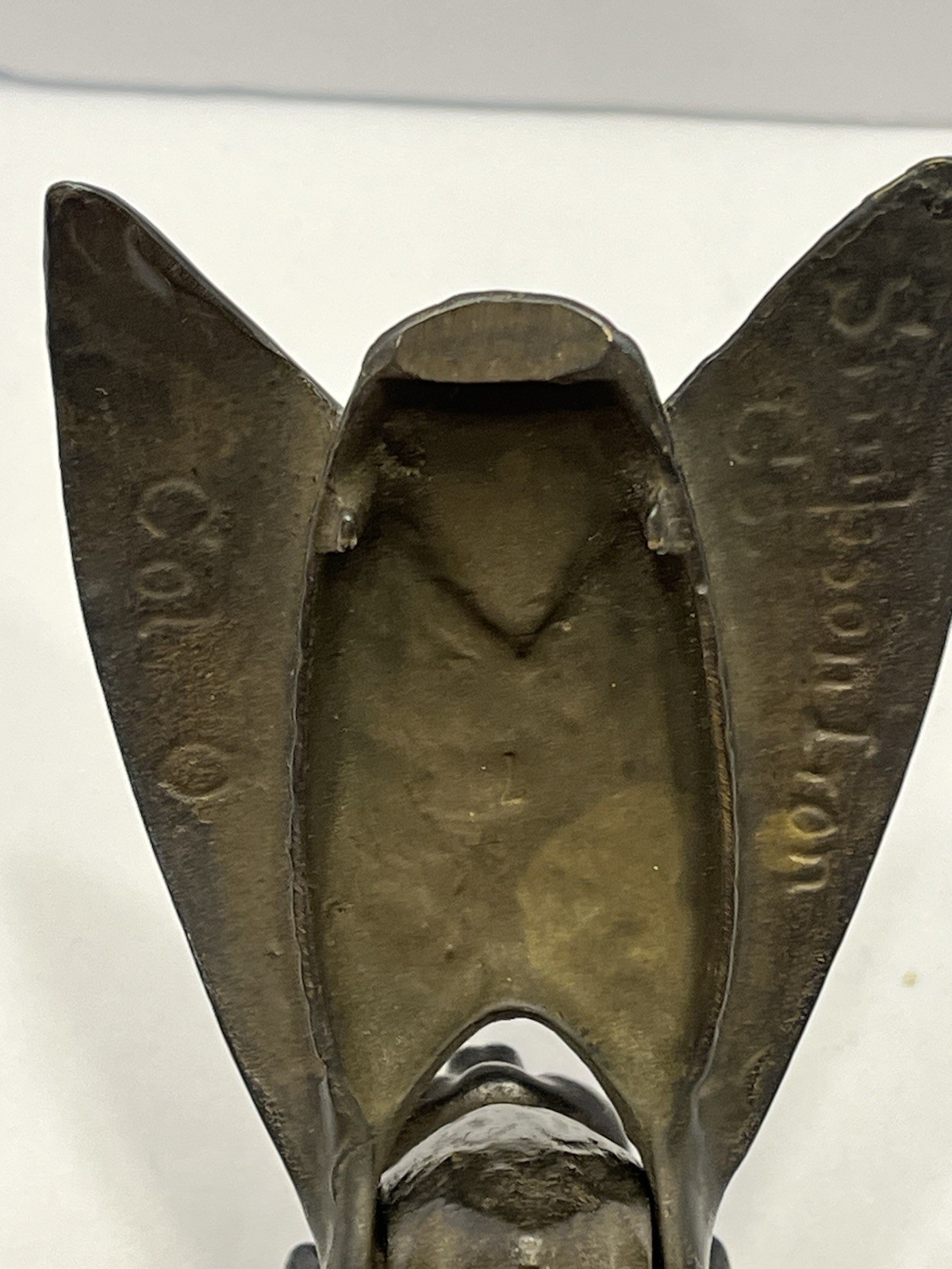 Antique Cast Iron Fly Match Safe Advertising SHEFFIELD MILLING GOLD MINE FLOUR