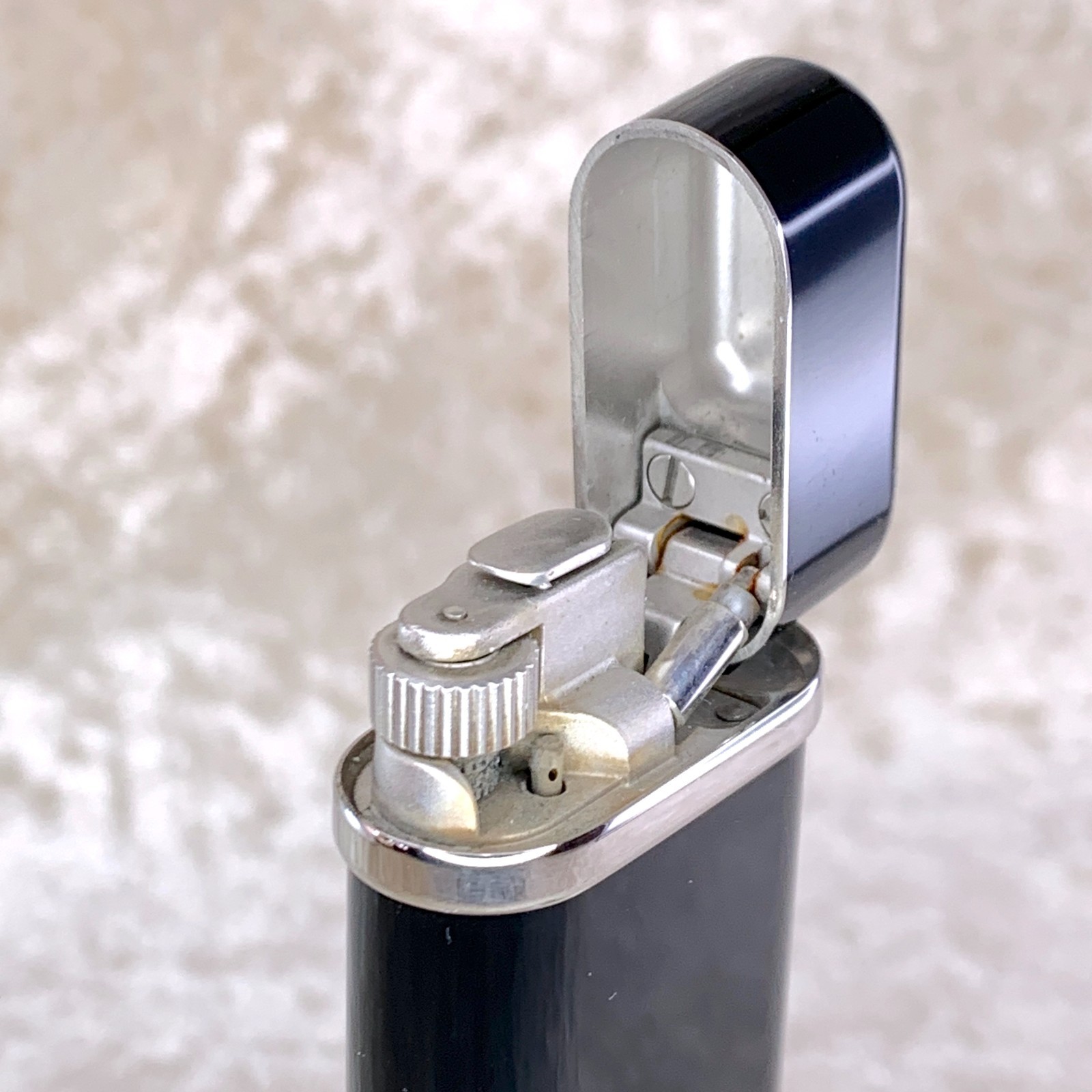 Cartier Gas Lighter Black Composite & Palladium Finished Trim with Case