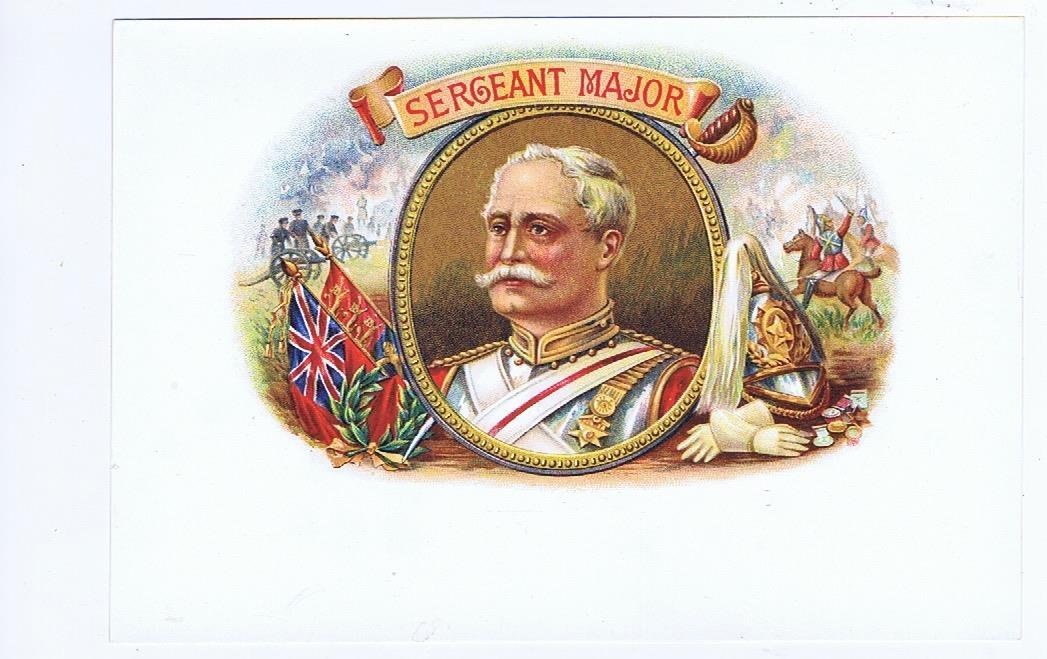 Sergeant Major United Kingdom British battle scenes cigar label W58