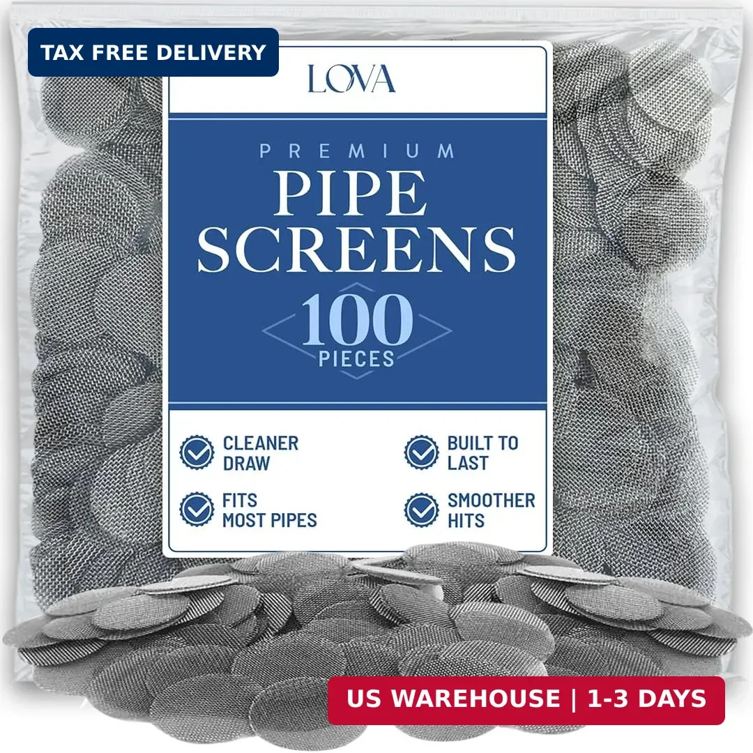 Lova Pipe Screens 100 Pack, 3/4 Inch (0.75″) 304 Stainless Steel Mesh Pipe Filte