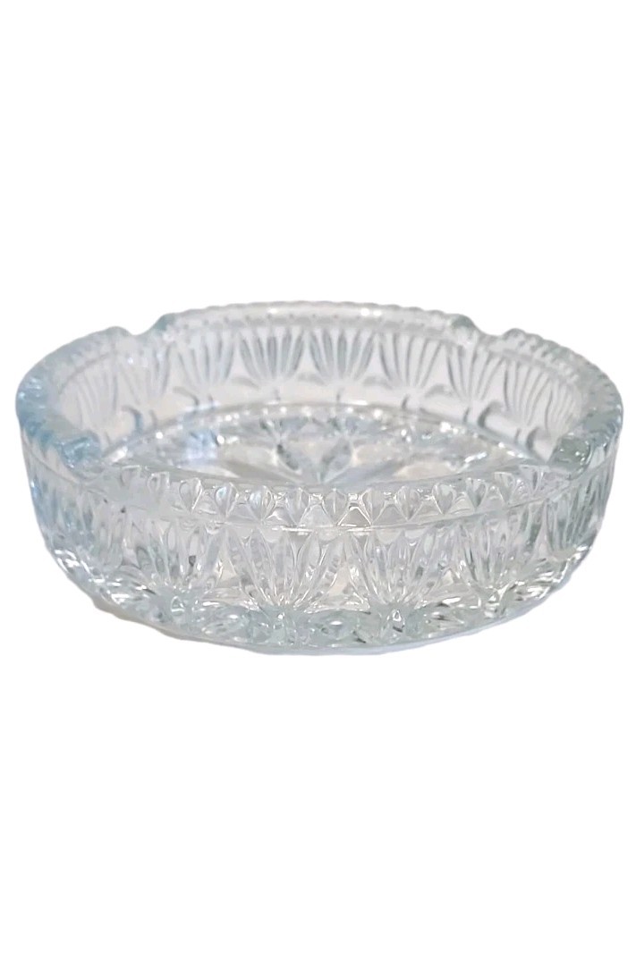 Vintage Princess House Crystal Ashtray 6¼” Cigars/ Cigarettes Tray