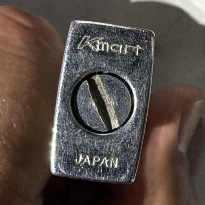 Kincraft Japan Green Leather Wrap Pocket Lighter, Silver Tone