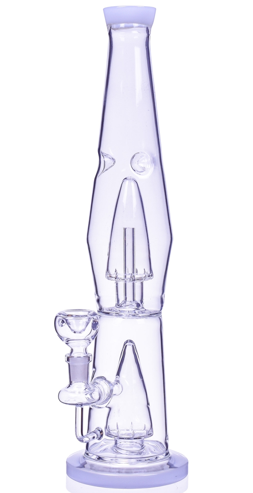 TALL 14″ LAVA LAMP BONG Perc Glass Water Pipe COOL Bubbler UNIQUE White *USA*