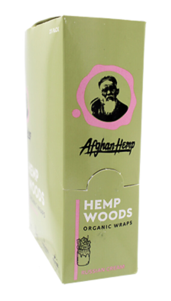 Afghan Organic Herbal Papers w Filter Tips Russian Cream Box 25/2ct Packs