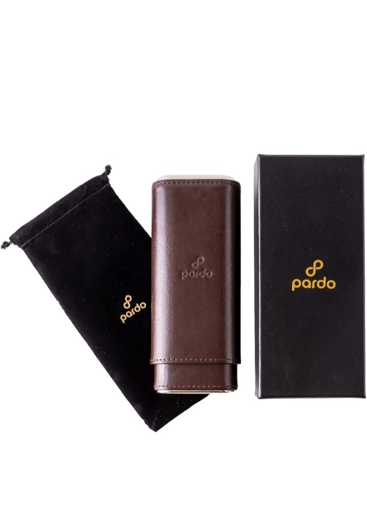 Pardo 3 Cigar – Case Genuine Leather with Spanish Cedar Lining
