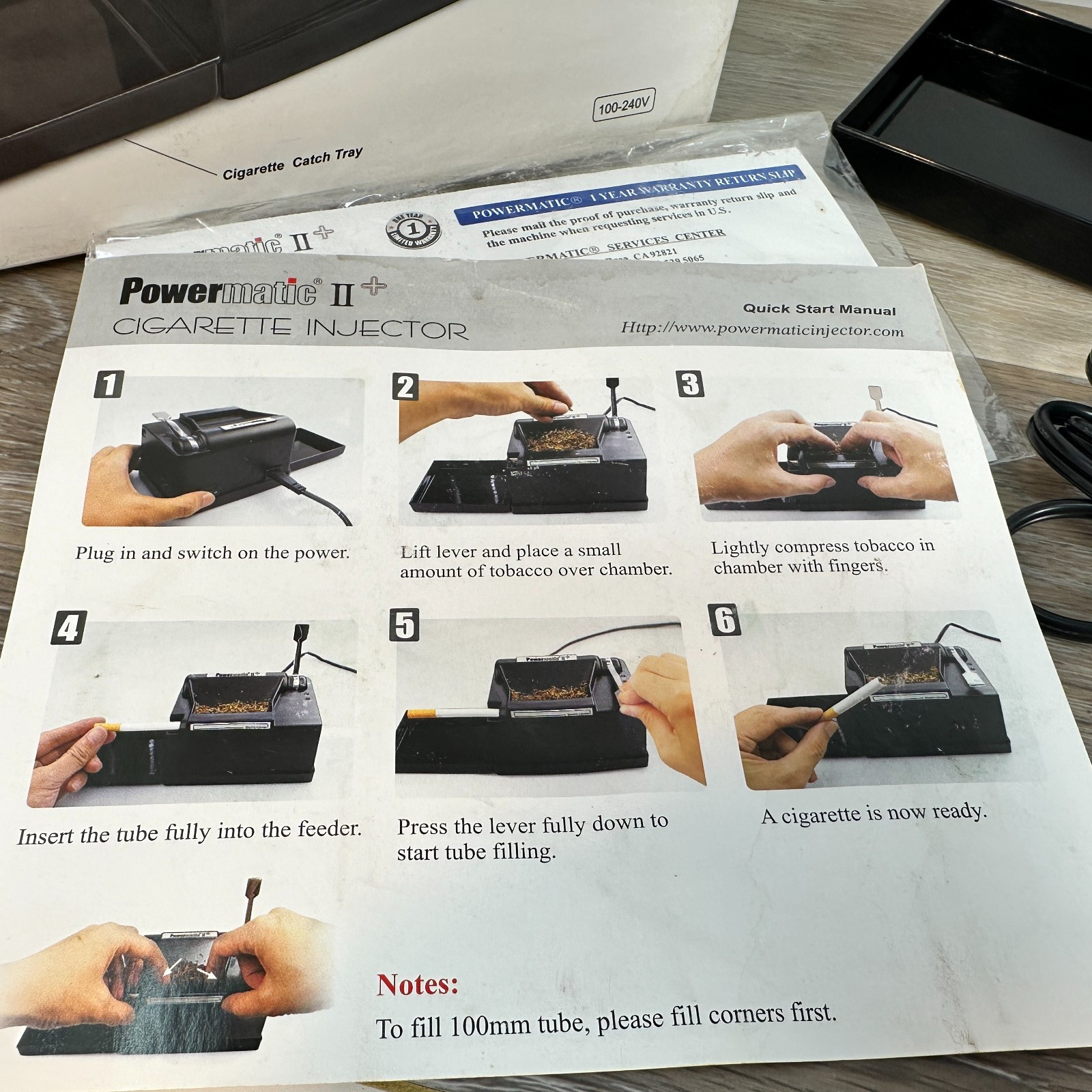 Powermatic II+ Cigarette Injector Tobacco Injector