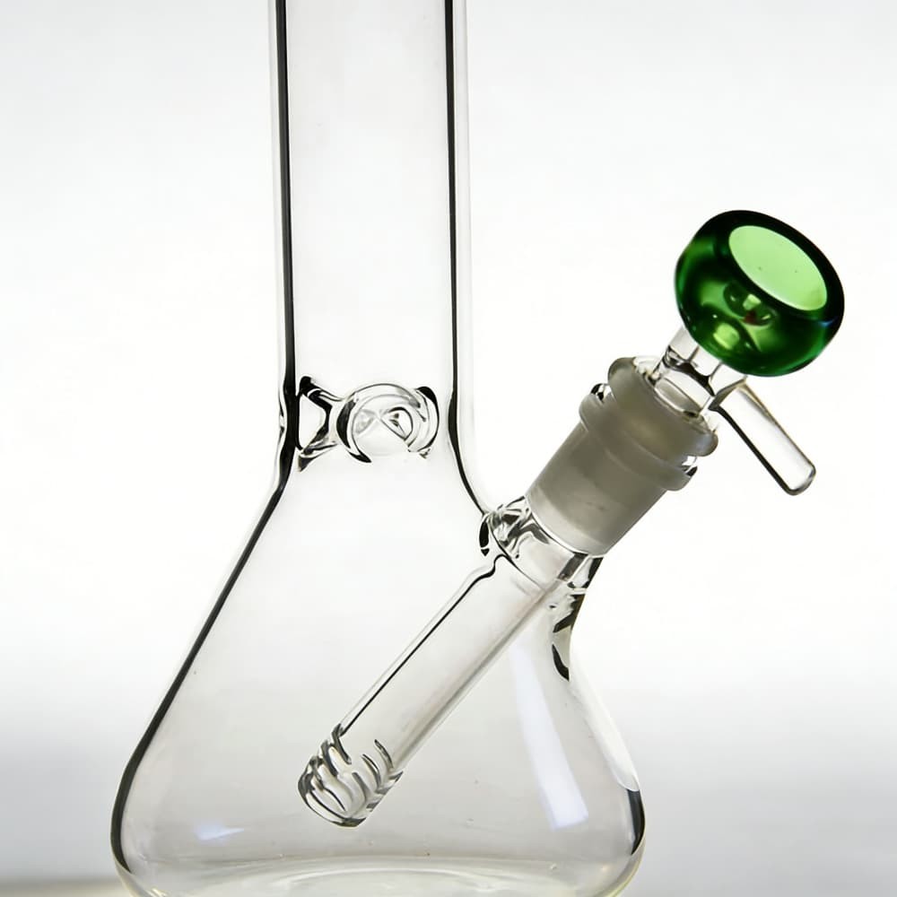 Heavy Glass Bong 10 inch Water Pipe Smoking Bong Beaker+14mm Bowl hookah Green