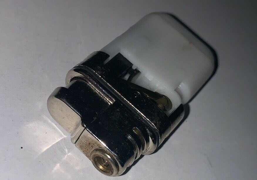 SILVER DETAIL WHITE PUSH DOWN LIGHTER NO BUTANE INCLUDED
