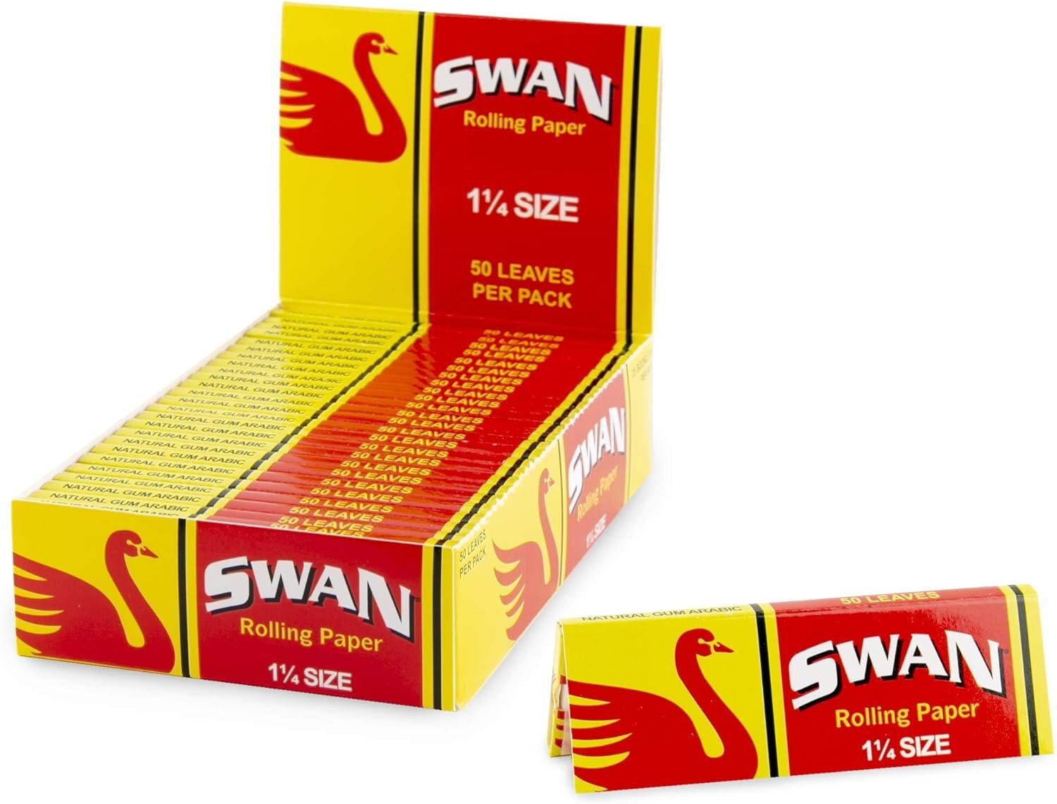 Swan Rolling Paper – 1 1/4 Size – 25 Count Bulk Display Pack