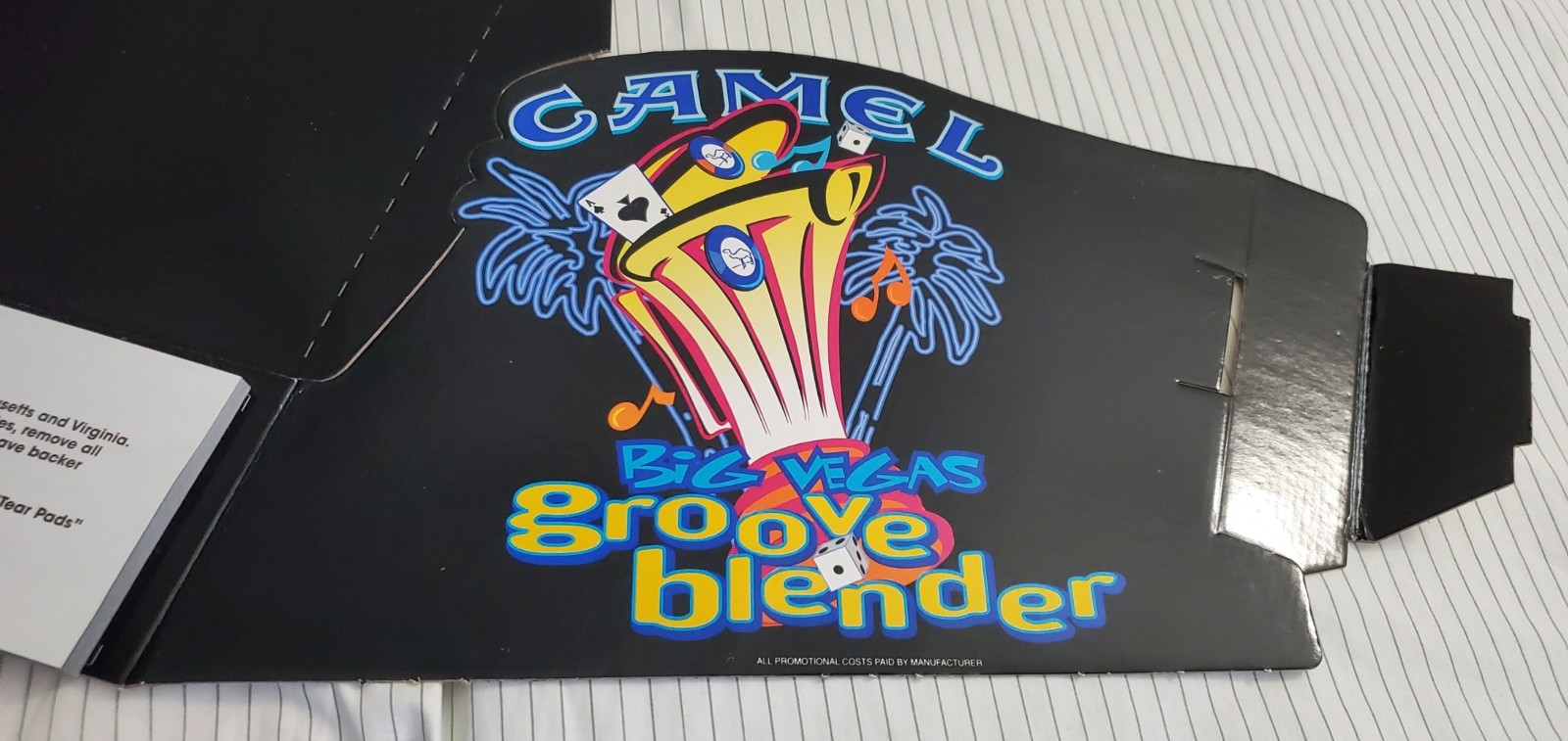 LARGE 1996 CAMEL BIG VEGAS GROOVE BLENDER STORE DISPLAY W/ ENTRY FORMS
