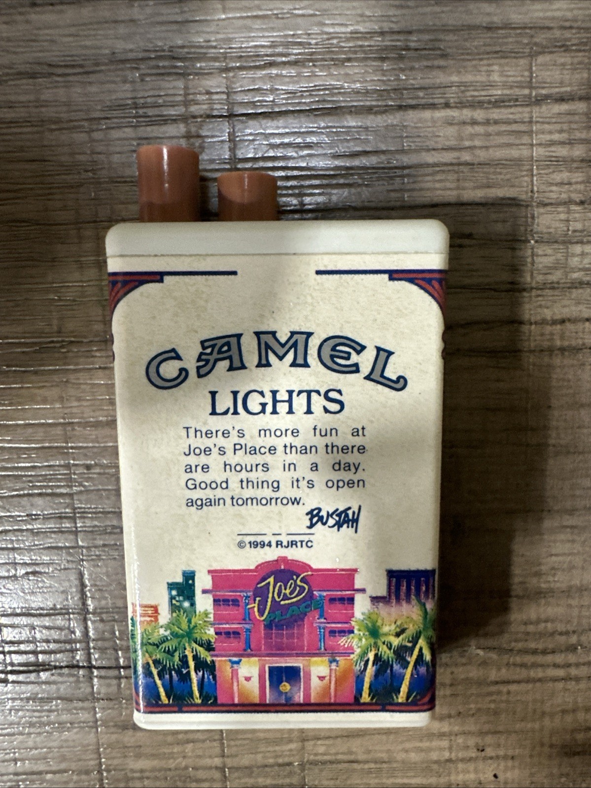VINTAGE 1994 CAMEL LIGHTS JOE’S PLACE BUSTAH MATCH LIGHTER