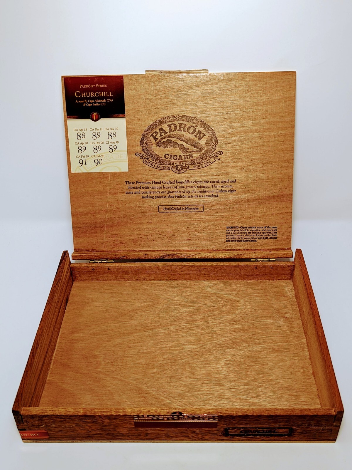 Padron | 1964 Exclusivo Maduro Cigar Box Empty – 10.5″ x 6.25″ x 1.75″ VINTAGE