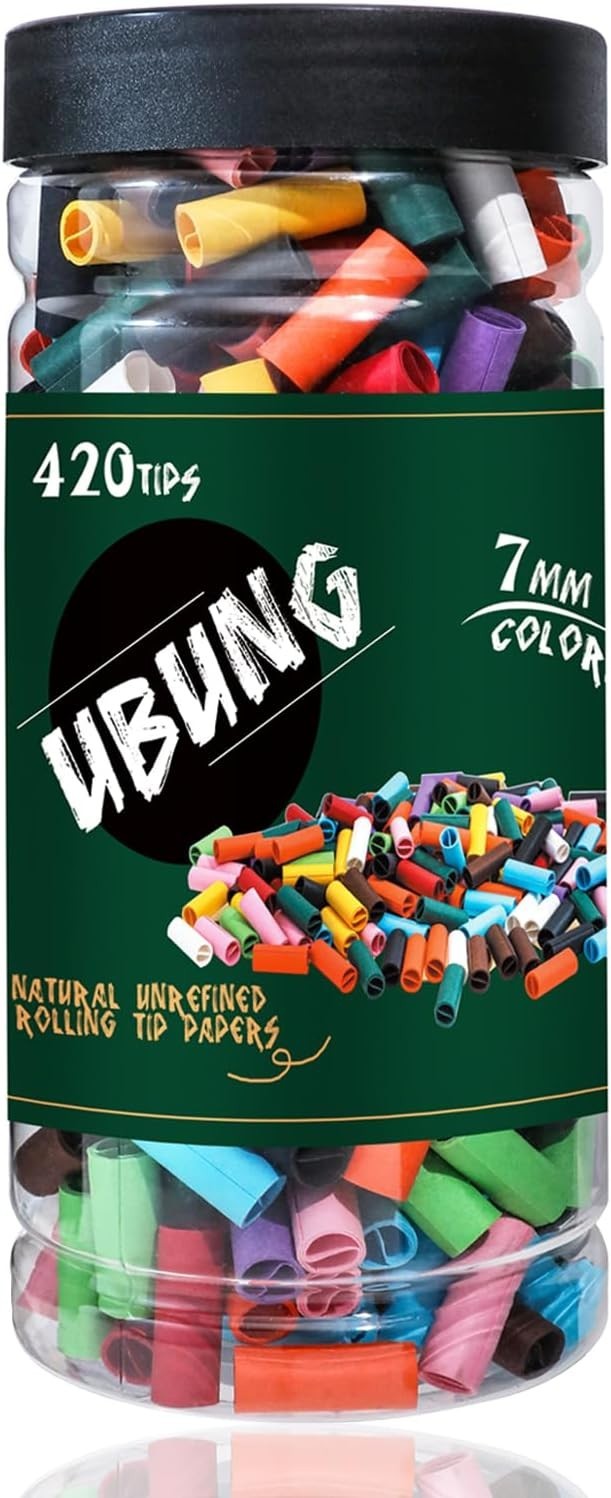 420 Pack Ø7mm Pre Rolled Tips in 11 Colors | These Multiple Colored Filter Tips