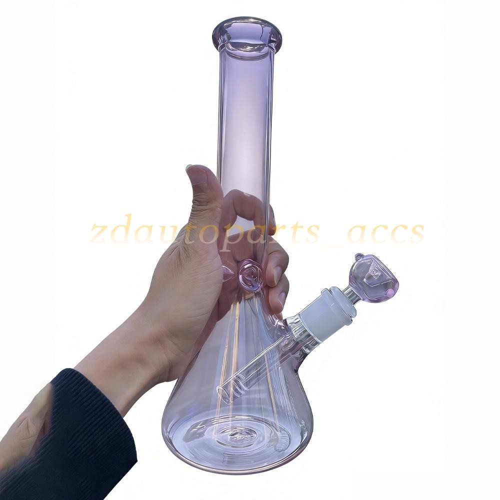 11″ Purple Glass Bong Premium Quality Water Pipe Hookah Bong 14mm Bowl New